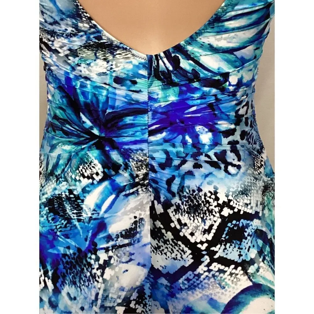 New. GOTTEX cheetah and snake print lace up swimsuit. MSRP $228. Size 10